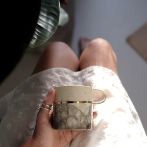 First Bubble Black Mugs