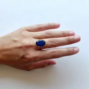 Katzenauge-Ring – Blau